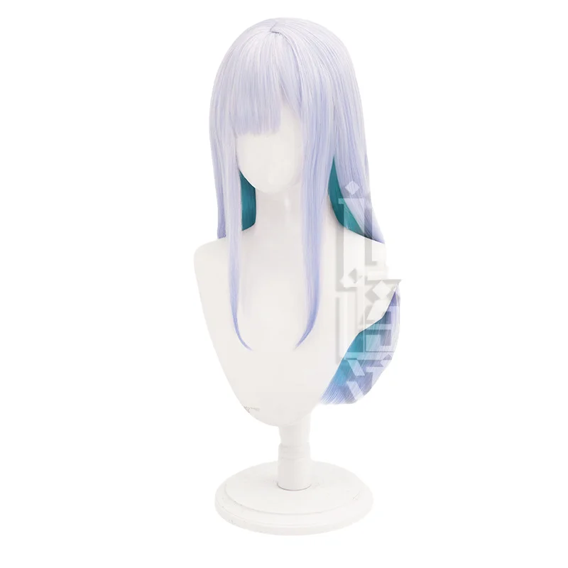 Peruca Gradiente Aharen Reina, Cabelo Sintético Resistente ao Calor, Perucas Cosplay Anime, Boné Resistente ao Calor, Festa de Halloween, 75cm