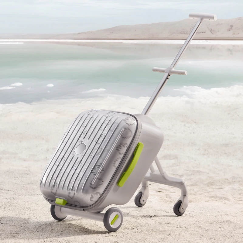 

Children's Waterproof Slippery Luggage Two-in-One Suitcase And Handbag with Removeable Zippe Kids Can Sit And Ride Trolley Case