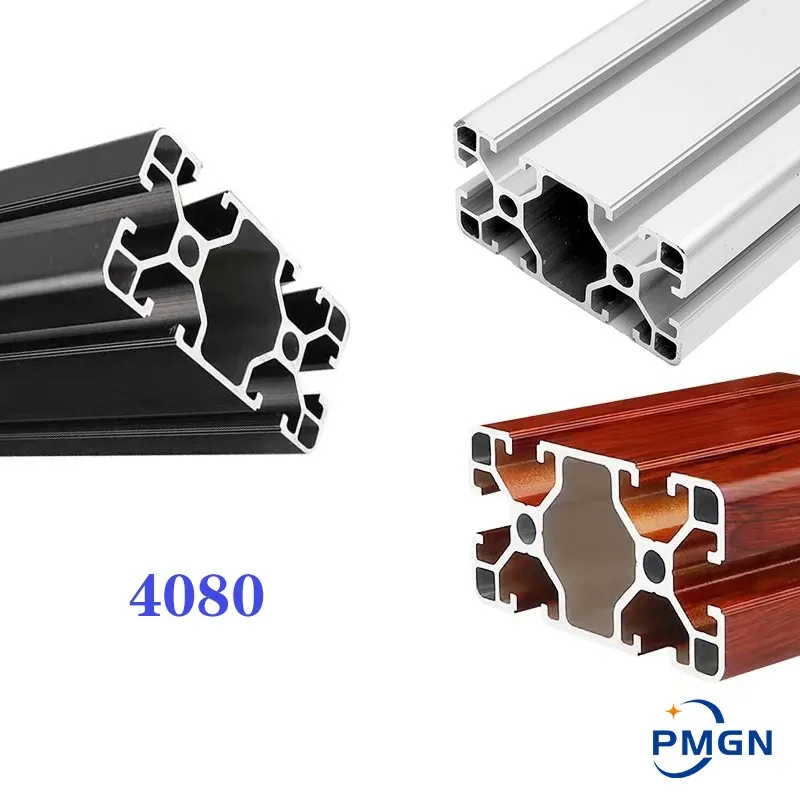 4080 Aluminium Profiel Extrusie Europese Standaard Geanodiseerd Lineaire Rail Aluminium Extrusie 6063 T5 Profiel Voor Cnc Printer Onderdelen