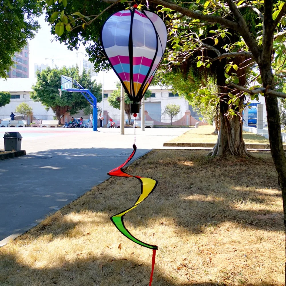 High Quality Plastic Hot Air Balloon Spinner 40cm Balloon Multistyles Rotating Sequins Pinwheels Rainbow Color Rotating Windmill