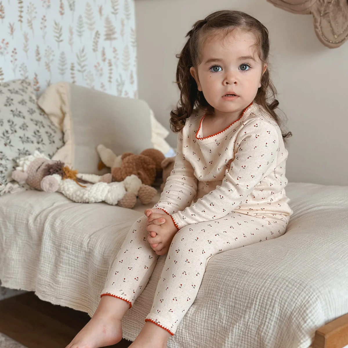 

Spring and Autumn Baby & Kids Underwear Loungewear Class A Cotton Pajama Sets for Boys and Girls baby girl clothes