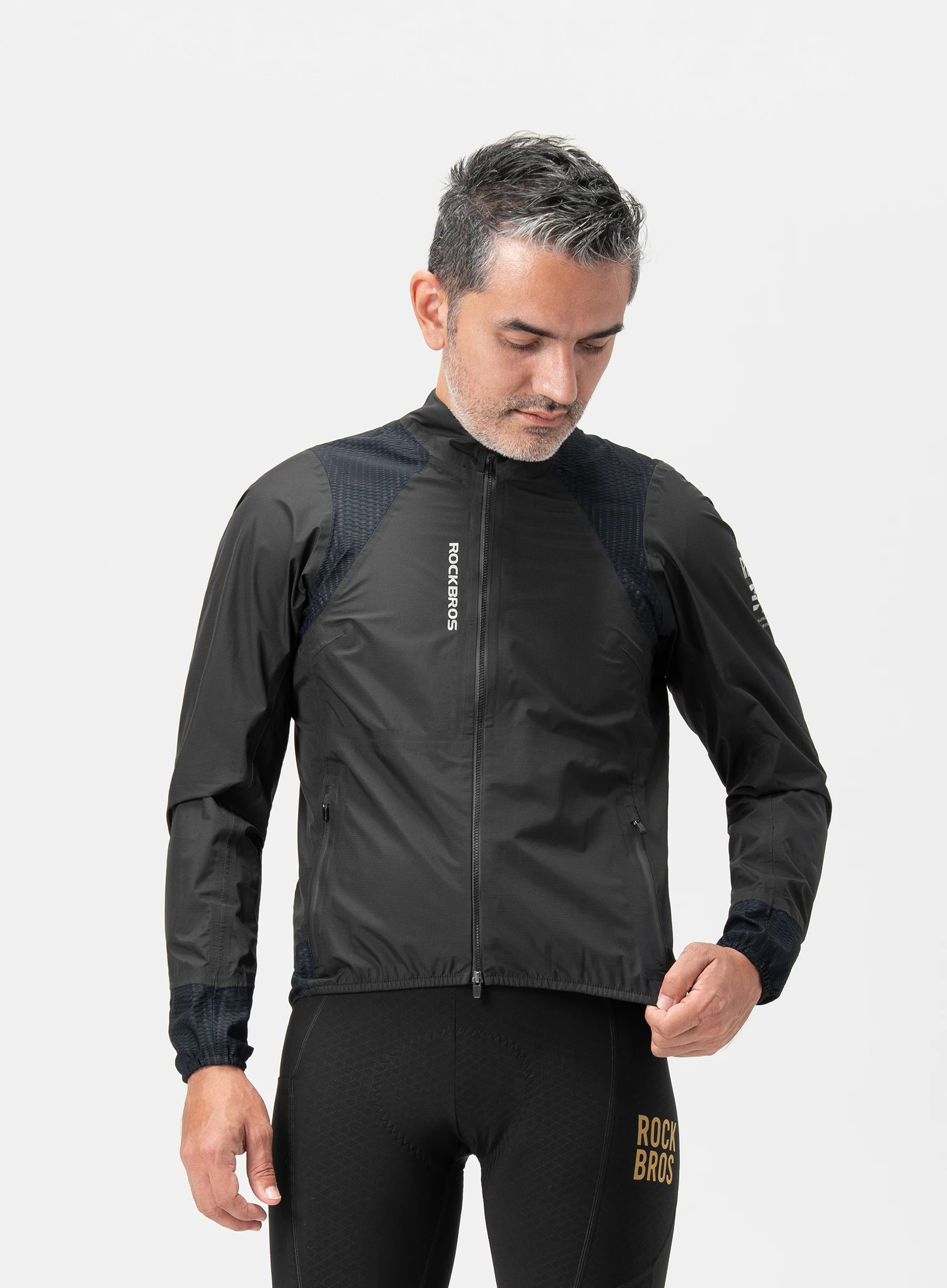 ROCKBROS Regenjacke Warme Sportliche Wasserdichte Jacke Outdoor Schnelltrocknende Atmungsaktive TPU-Laminierjacke Wander- und Fahrradbekleidung – Detail 13