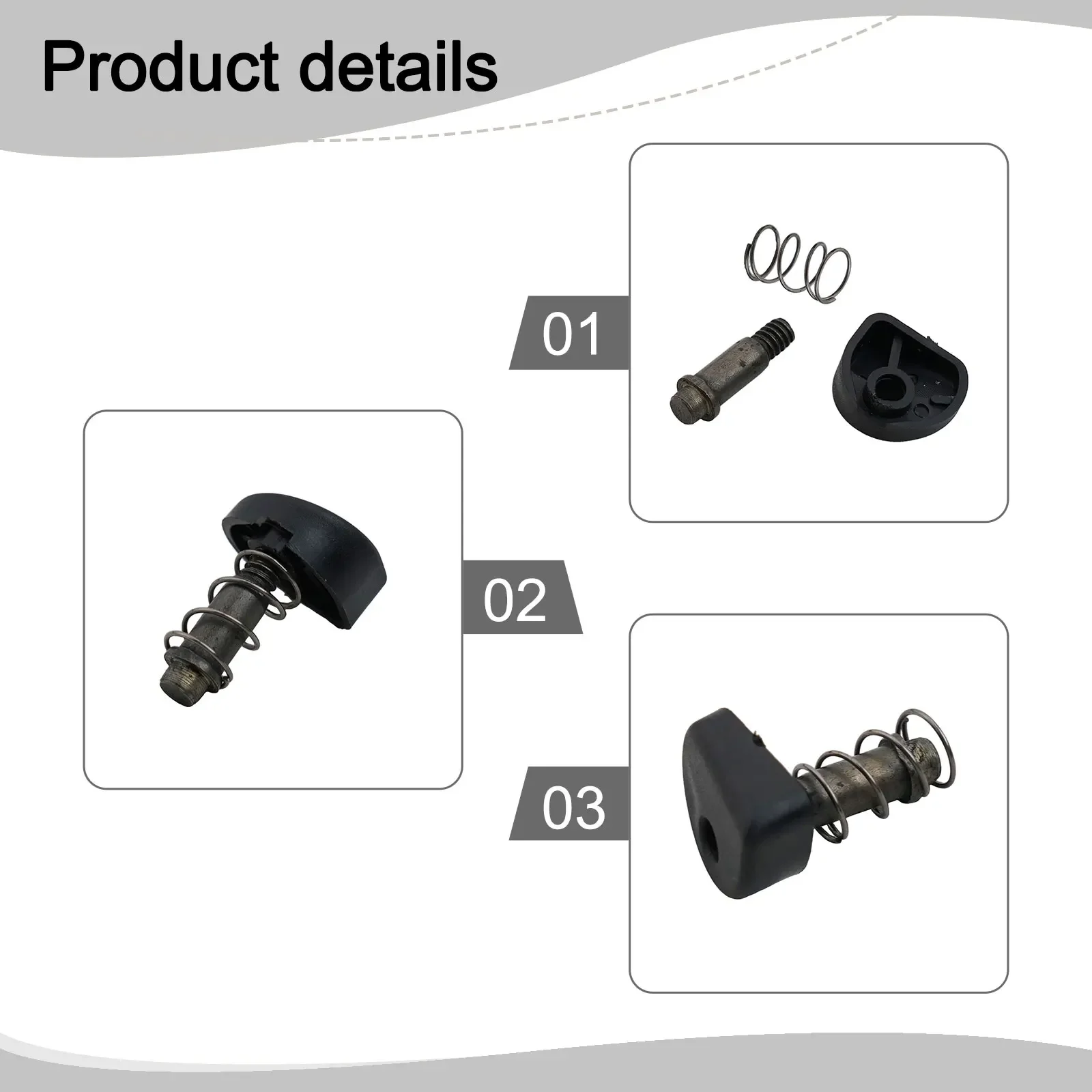 Replacement Set Of 4 Grinder Lock Button Parts Compatible With For 9523NB Model And Other Grinders Including Springs And Pins