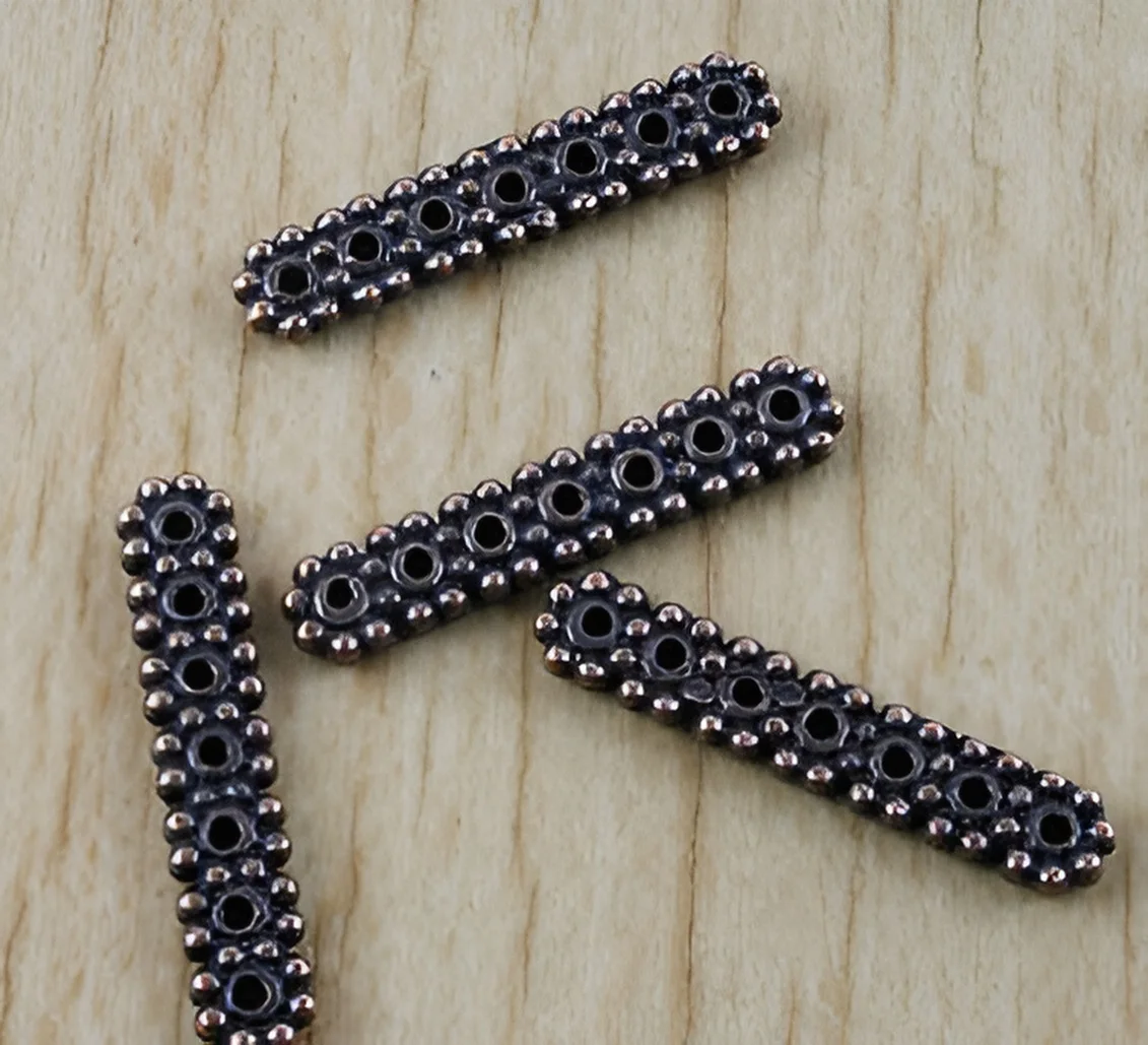 

30pcs 23*4.2mm, hole:1.1mm Alloy matel antiqued copper flower 7 hloes in 1 bar connector HWH2902