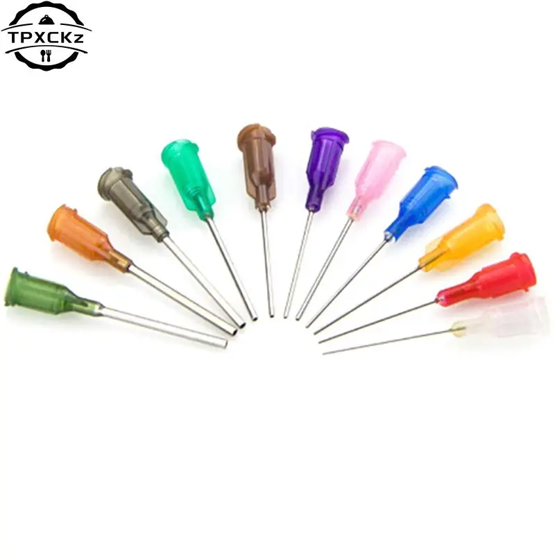 10Pcs/lot Dispensing Screw Needles Tip For Liquid Dispenser Syringe Syringes For Mixing Many Liquid