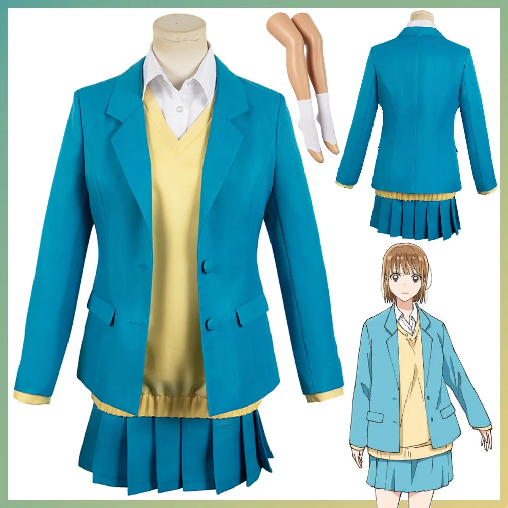 

Disguise Kano Chinatsu Cosplay Blue School Girl Uniform Anime Ao Of Hako Costume Women Roleplay Role Play Fancy Party Cloth