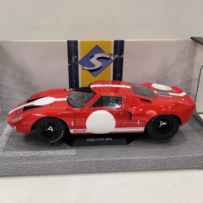

SOLIDO 1/18 Scale GT40 1966 Red Alloy Simulation Car Model Static Collection Decorated Holiday Gifts Toys Souvenir Gift