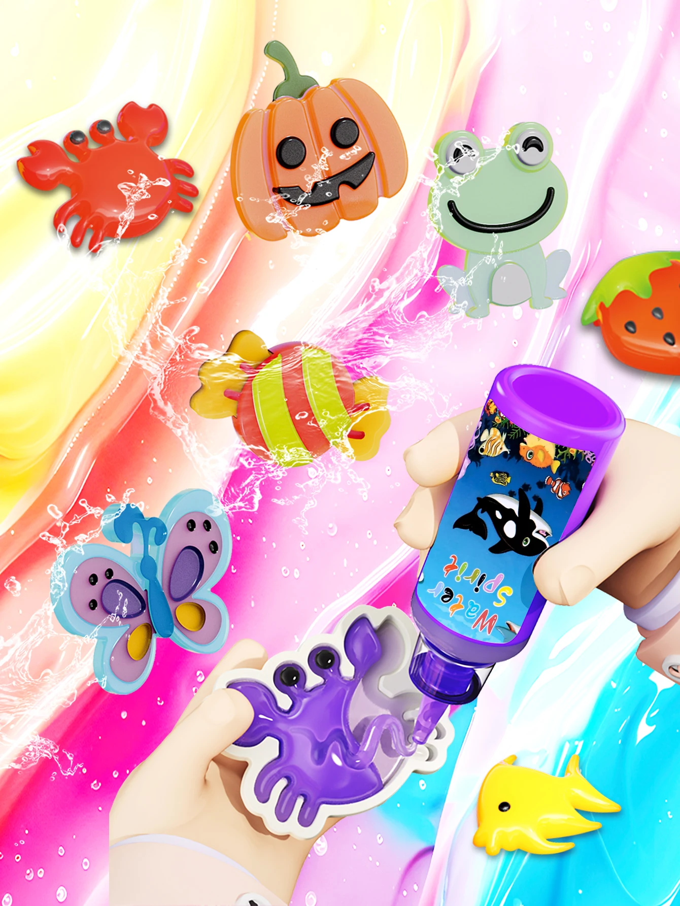 مجموعة أدوات قزم الماء السحري للأطفال - مجموعة ألعاب الأطفال المائية المصنوعة يدويًا مع صندوق تخزين وقوالب وأدوات - 23 قطعة