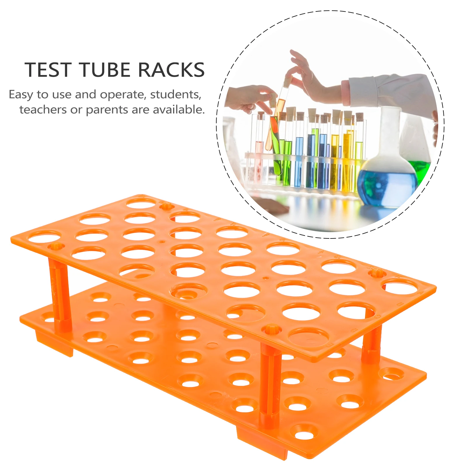 

28 Holes Tube Rack Chemistry Test Lab Holder Microcentrifuge Plastic Tubes Racks