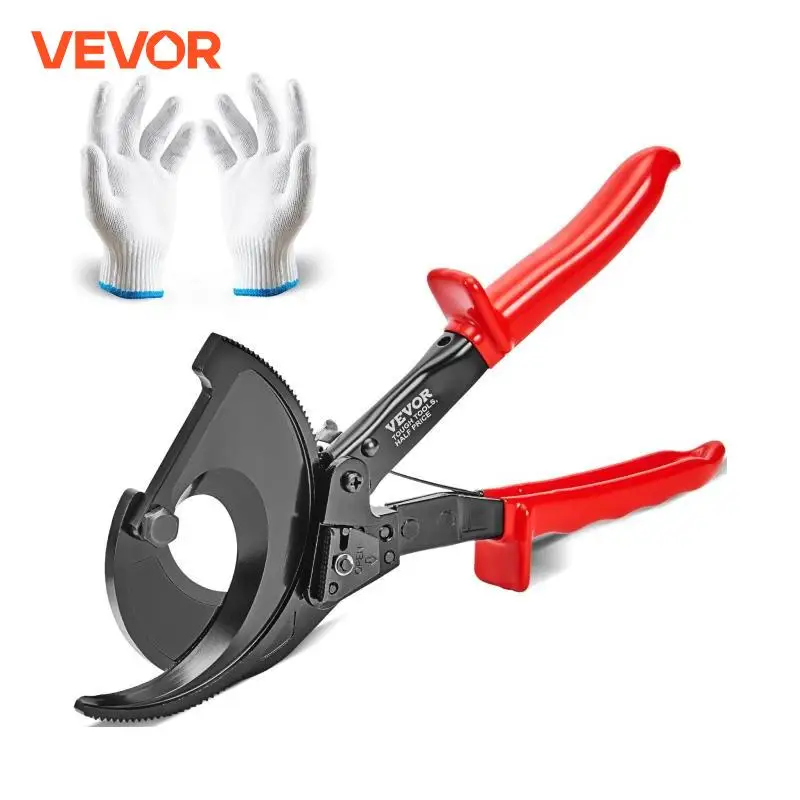 VEVOR 10/11 in Ratcheting Cable Cutter Quick-Release Ratchet Wire and Cable Cutter Cut with Comfortable Grip Handles Easy to Use