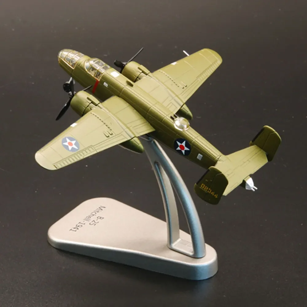 

Diecast 1/144 Scale B25 Mitchell Bomber Alloy Model Airplane Toy Simulation Military Ornament ouvenir Gift