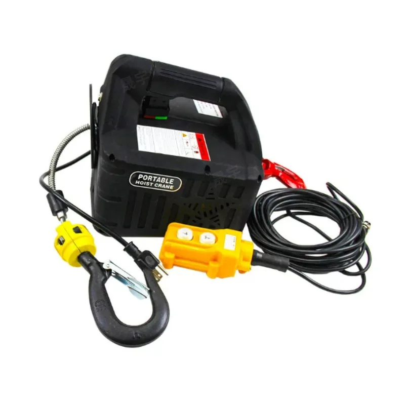 Portable Micro Traction Electric Hoist 110V 230V Small Wire Rope Hoist for Household Garage Cargo Lifting Lifting Equipment