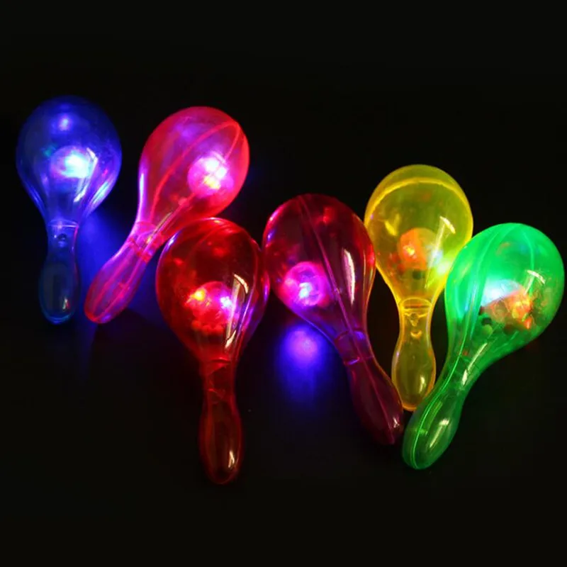 LED Flashing Maracas Musical Children Shaker Percussion Toys Glow Party    Birthday Gift  Wedding Festival