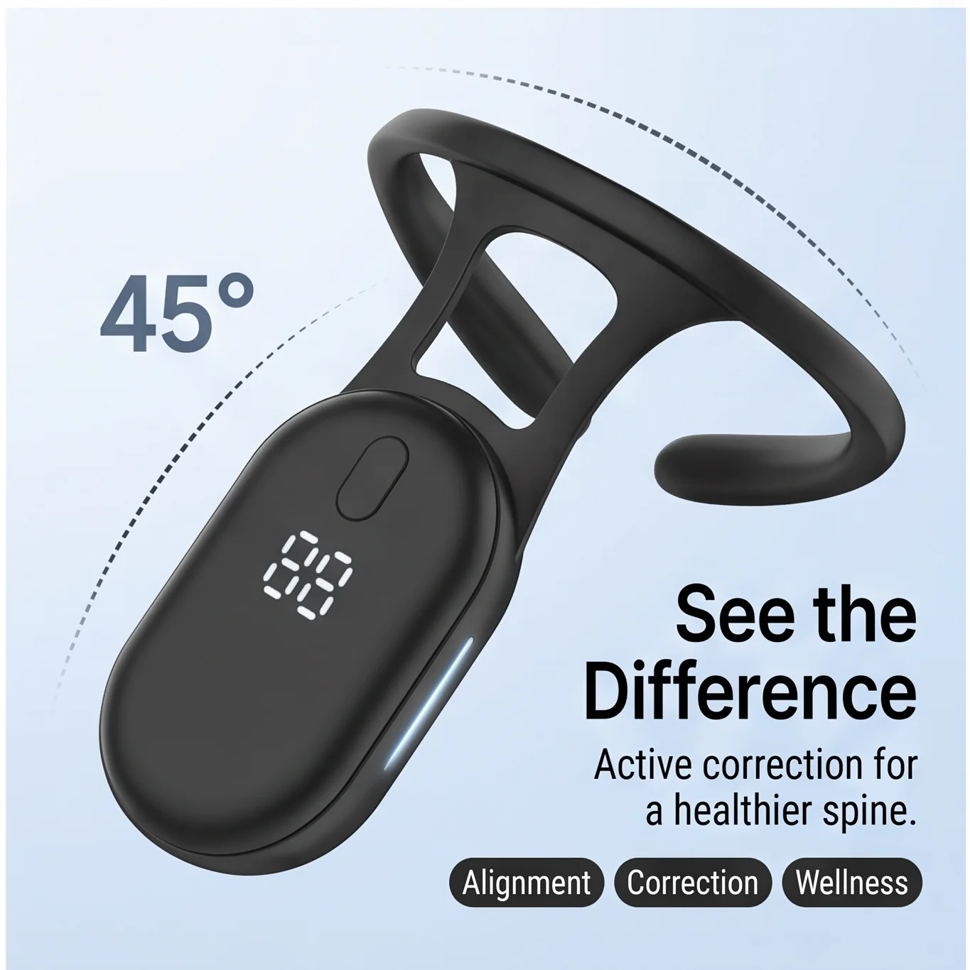 Smart Micro-Vibration Posture Reminder – Real-Time Alert for Spinal Alignment, Device for Adults & Kids