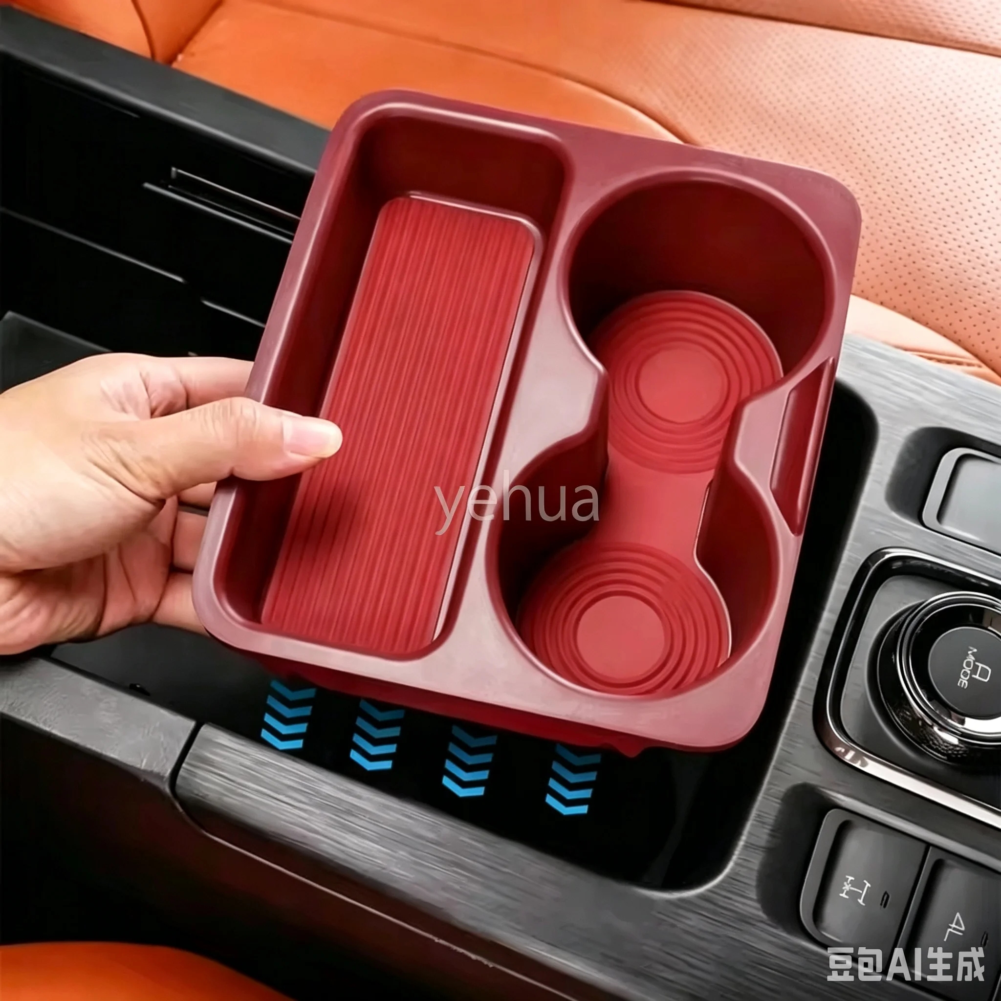 Boîte de rangement pour accoudoir de console centrale de style voiture, porte-gobelet, organisateur, plateau, couvercle, accessoires pour GWM Haval H9 2024+