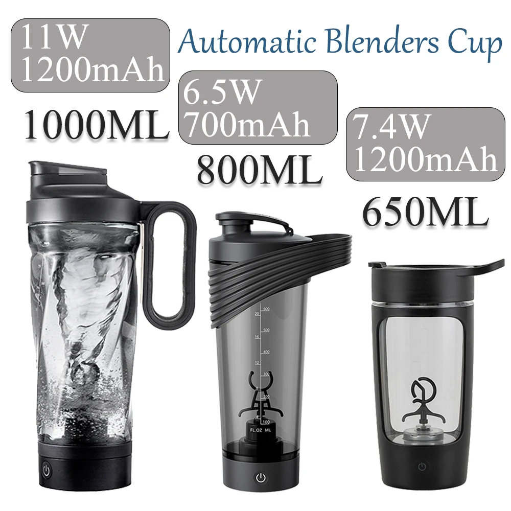 1000ml Travel Electric Protein Powder Mixing Cup Automatic Shaker Sport Water Bottle Drinking Mixer Shake Cups with Scale