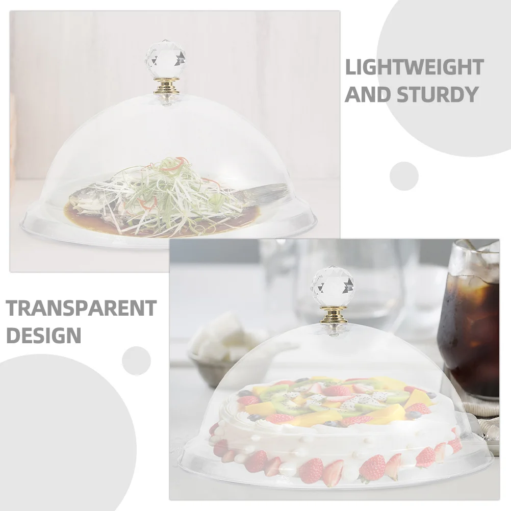 

Clear Cake Dome 26Cm Transparent Food Protective Cover For Dessert Fruit Plate Reusable Fresh Keeping Lid Household