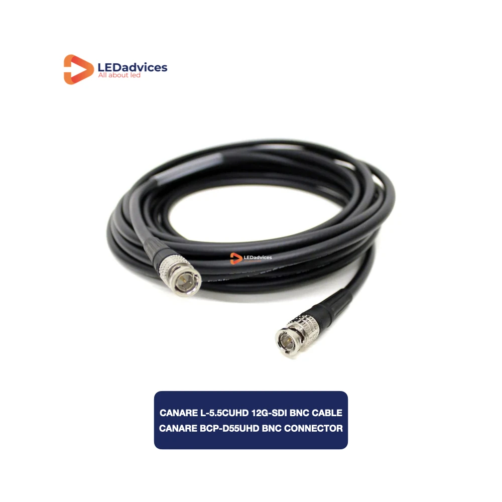 

10Mts Canare L-5.5CUHD 12G-SDI 4K UHD 16AWG BNC Cable High-Performance Coax for Camera Broadcast Live Events 4K Video Production