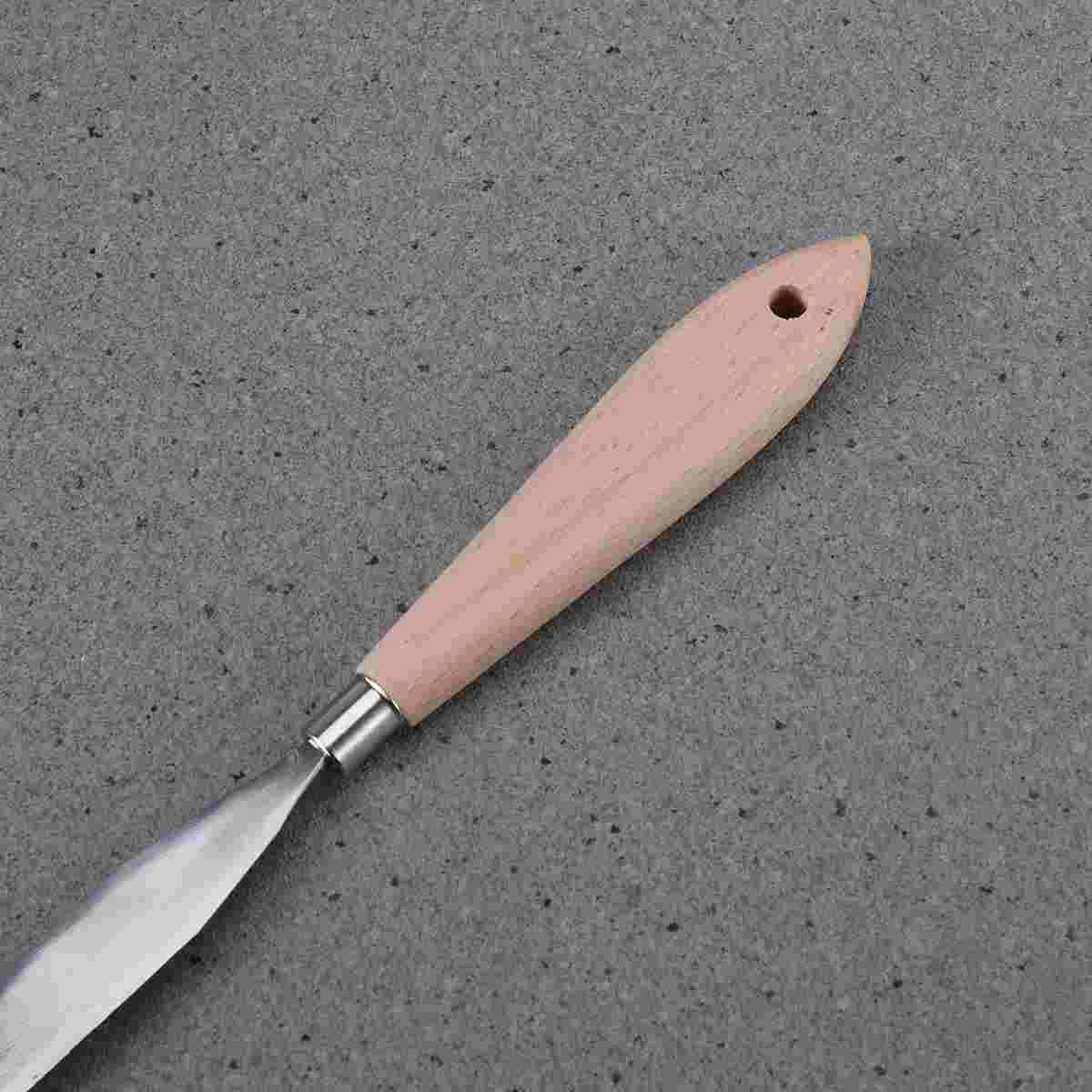 Painting Spatula Painting Mixing Scraper Wooden Handle (17#) spatula knife painting scraper spatula scrapers