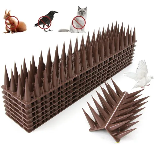 Imagen 1 del producto 10/20 piezas nueva estera repelente de aves valla picos de pared picos de pájaros antirrobo Anti gato escalada Anti-pájaro correas de picos disuasorios