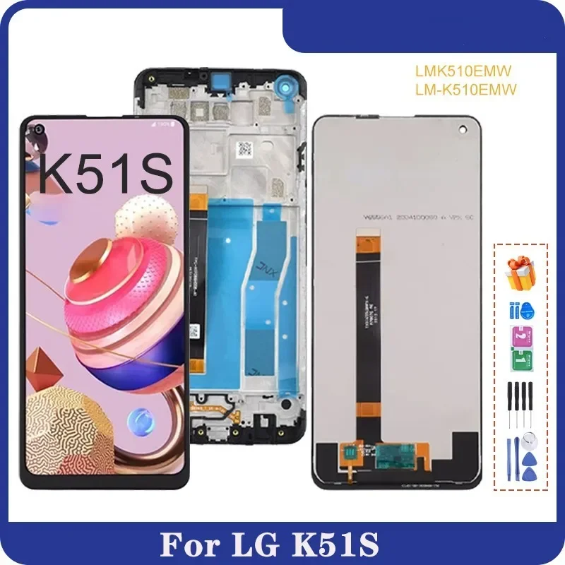 For LG K51S LCD LMK510EMW LM-K510EMW LM-K510 LCD Display Touch Screen Digitizer Assembly Repair Parts For LG K51S