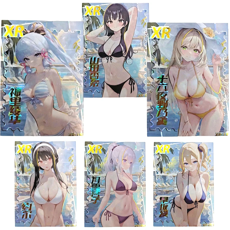 Goddess Story Xr Series Emilia Kamisato Ayaka Yor Forger Anime Characters Bronzing Collection Card Cartoon Toys Christmas Gift