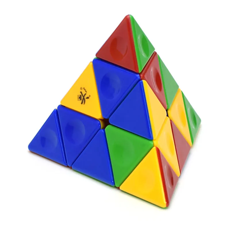 Kostka DaYan Pyramid II 3x3 Czarno-Biała Przezroczysta Zielona Edycja Limitowana Kolekcjonerska Układanka Tetraedr