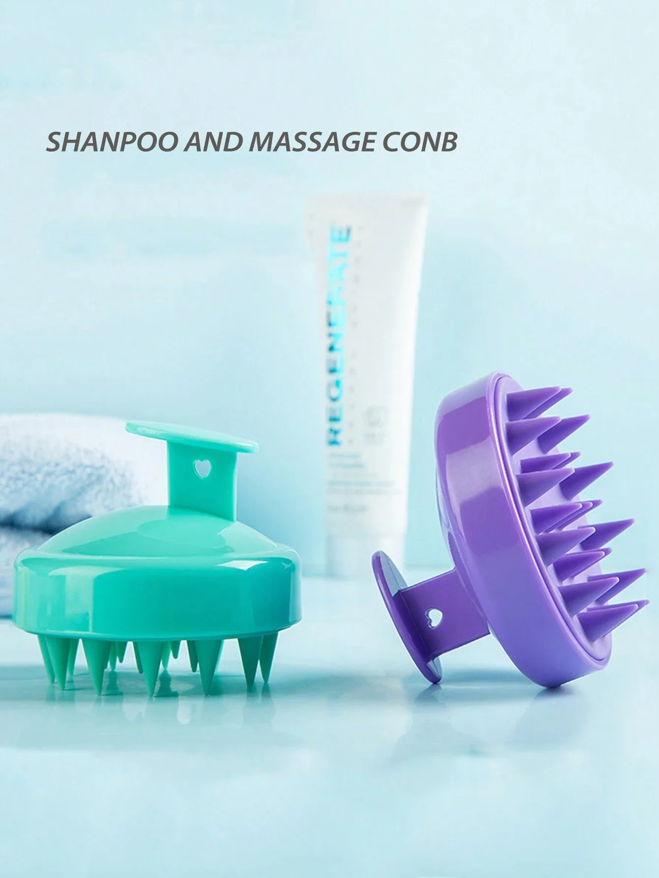 Soft Silicone Massage Shampoo Brush, 1pc Multicolor Manual Head Massager Bath Use Scalp Massager, Hair Brush/Hair Comb Black Fri