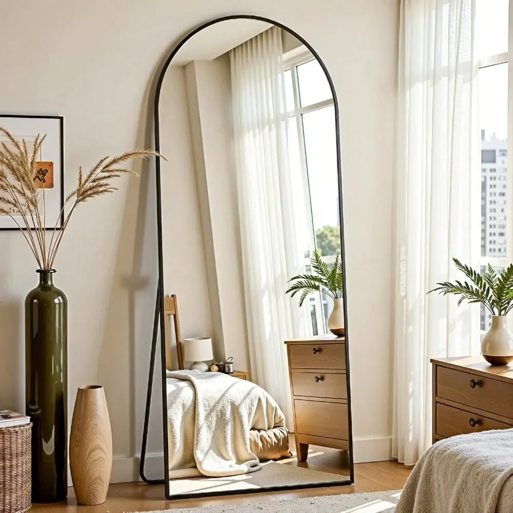 

Arched Floor Mirror 5818in Arched Floor Mirror, Full Length Mirror Freestanding Full Body Mirror With Stand For Bedroom, Hangin