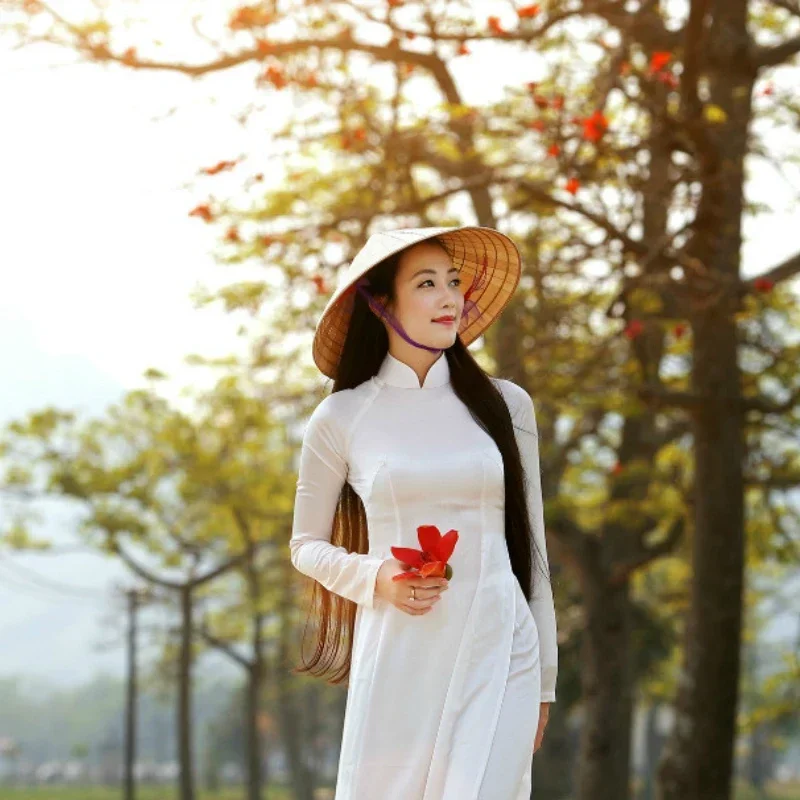 Ao Dai Vietnam Woman Aodai Vietnam Traditional Clothing Vietnamese Robe and Pants Improved Cheongsam Aozai