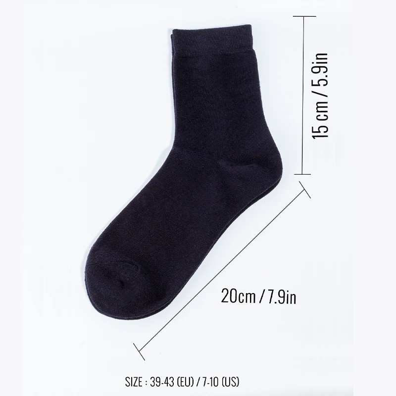 HSS 10Pairs/Lot Business Men\'s Cotton Socks Odorless Casual Sport Deodorant Breathable Socks Soft Breathable Black Long Socks