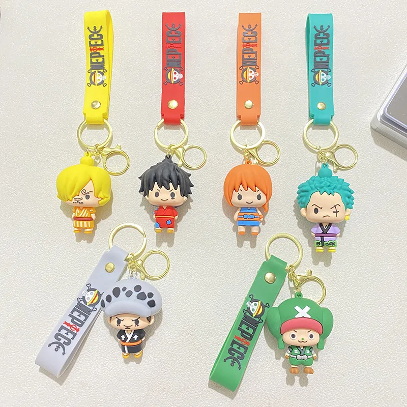 

Anime One Piece Keychain Luffina Miyamanji Soro Key Chain Doll Bag Pendant Hanging Decoration