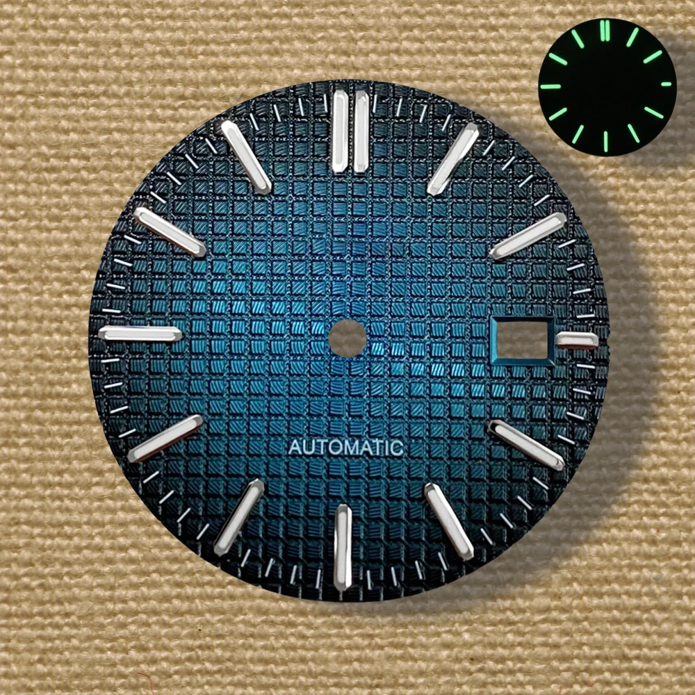 คุณภาพสูงคลาสสิก 31.8 มม.S โลโก้ oak dial เหมาะสําหรับ NH35 การเคลื่อนไหวอัตโนมัติสีเขียว night light นาฬิกาการปรับเปลี่ยน accessorie