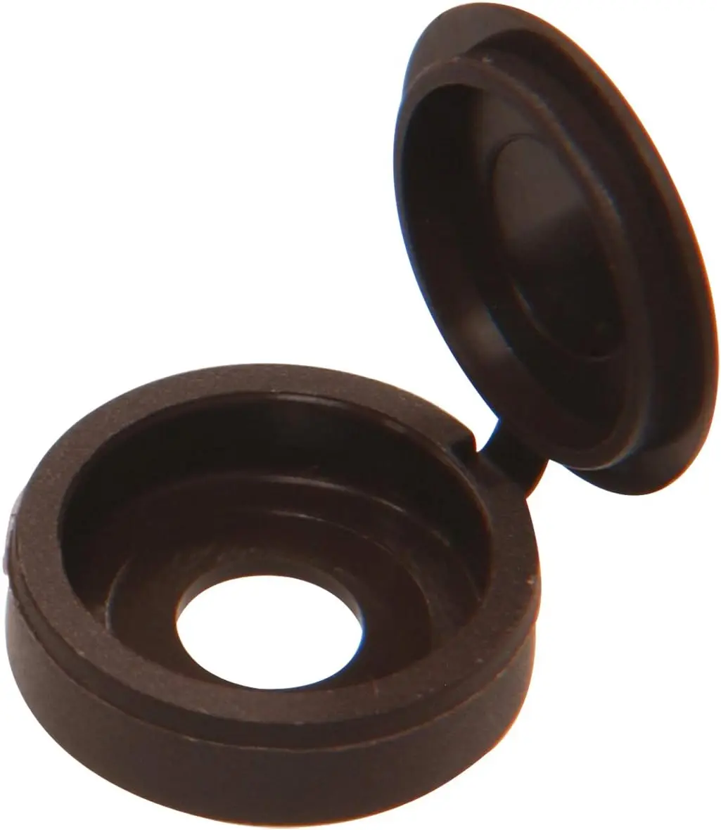 59053 Hinge Screw Cover, 1/4-Inch, Brown, 8-Pack