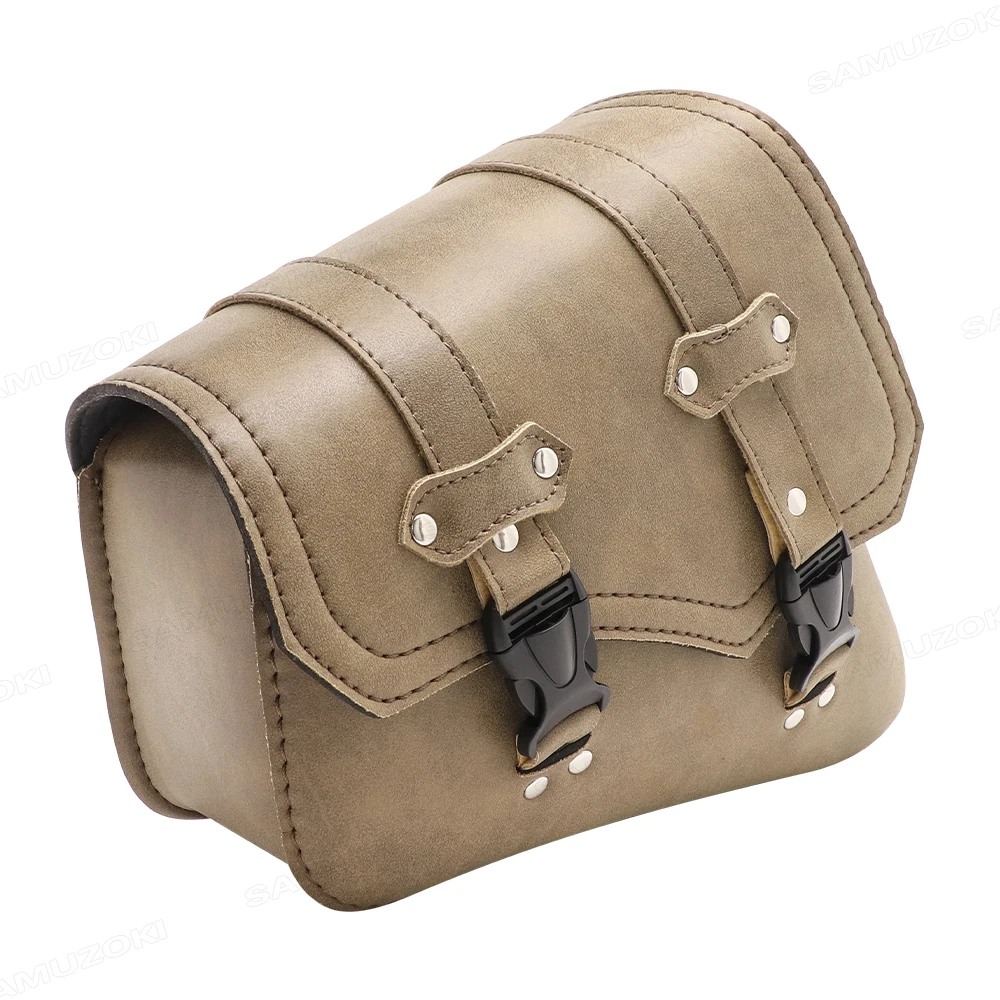 Motorcycle Waterproof Bag Motorcycle Saddle Bags Pu Leather Motorbike Side Tool Bag out door Luggage For Sportster XL 883 1200
