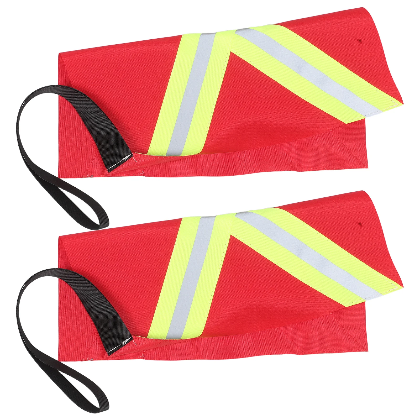 

2pcs Red Reflective Safety Tow Flags For Kayak Boat Canoe Trailer High Visibility Durable Weather Resistant Easy Install Towing