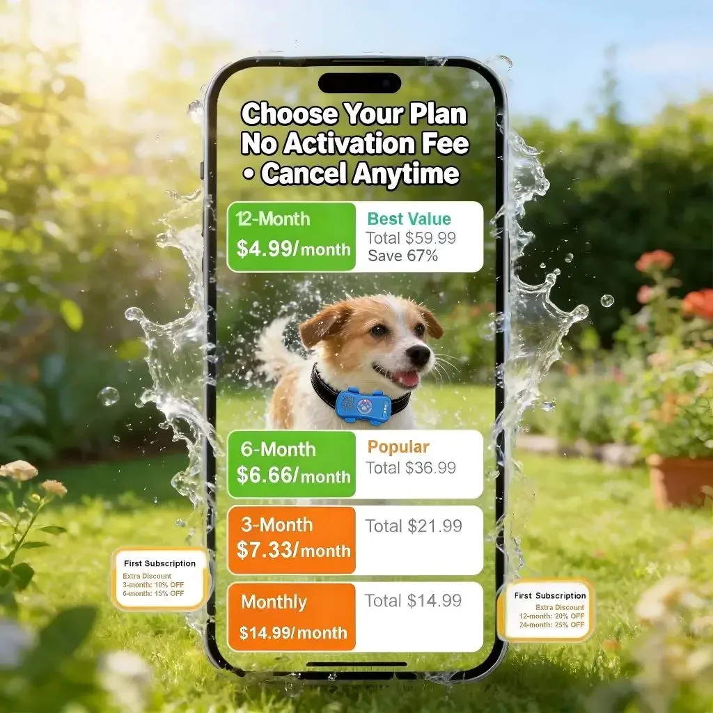 Picture 3: GPS Pet Tracker Plan Required 4G Built-in SIM with Real-Time Tracking, WiFi Home Positioning, IP67 Waterproof for Dogs & Cats