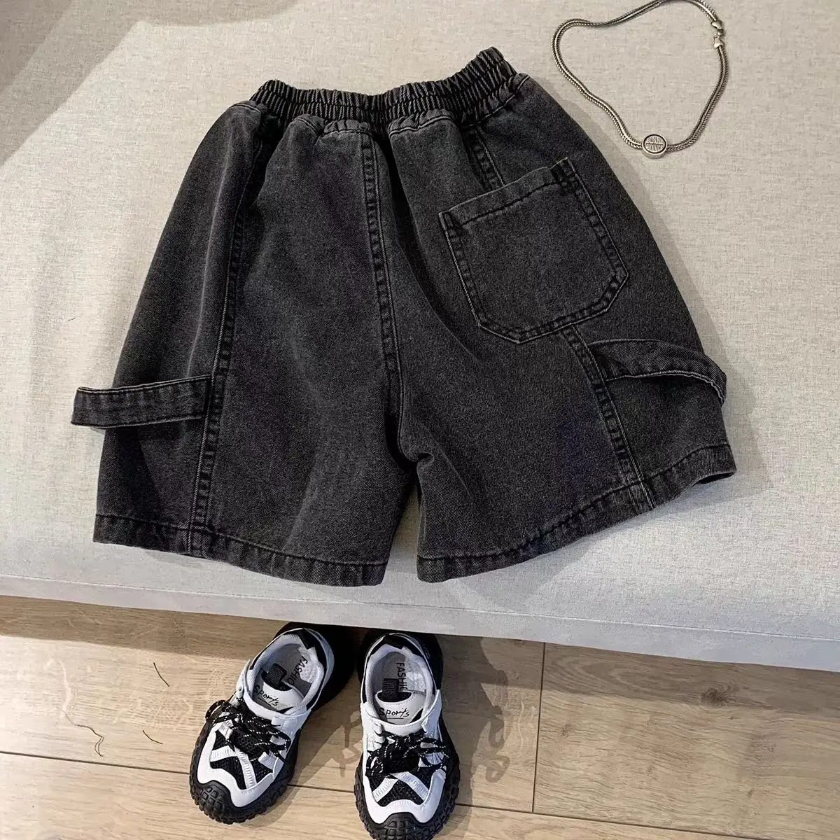 Premium Denim Shorts for Boys 2026 Summer Toddler Kids Korean Style Trendy Lightweight Breathable Casual Shorts