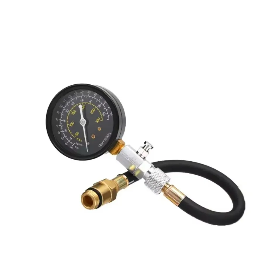 1PC Engine Cylinder Compression Tester Testing Gauge Auto Check Test Repair Tool Kit 0-300 PSI Pressure Gauge