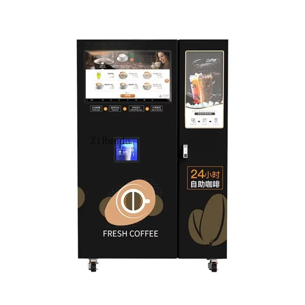 Distributore automatico di caffè espresso intelligente appena macinato, distributore di bevande