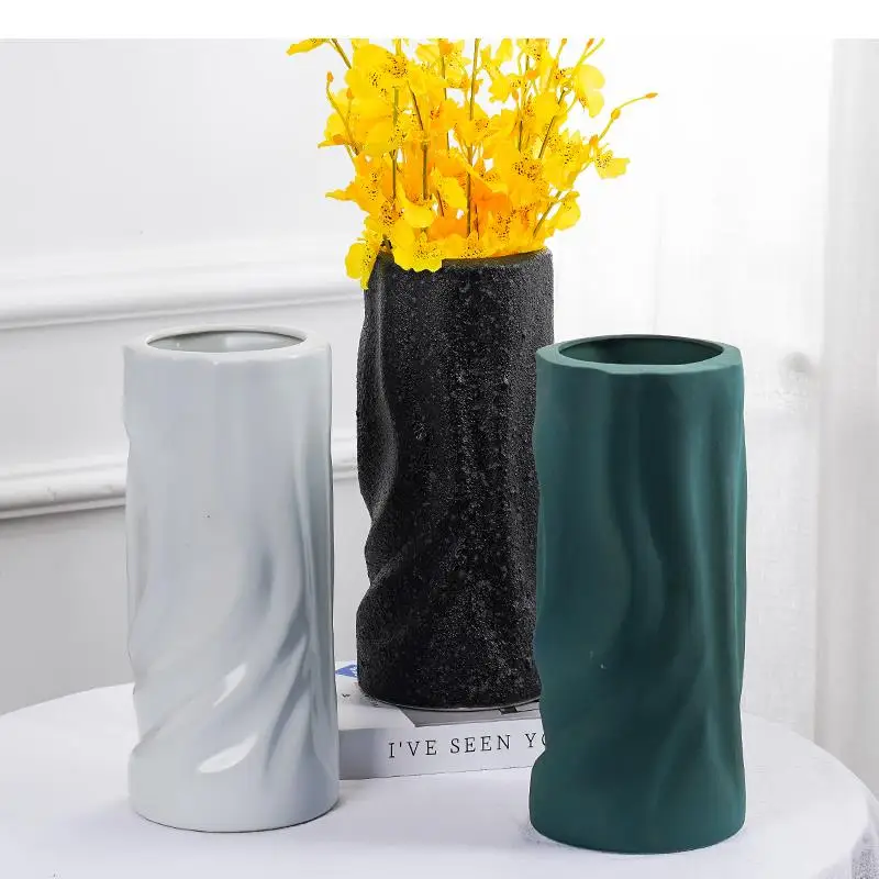 

Home Ornaments Ceramic Vase Decoration Accessories Desktop Flower Arrangement Container Hydroponic Vases Decore