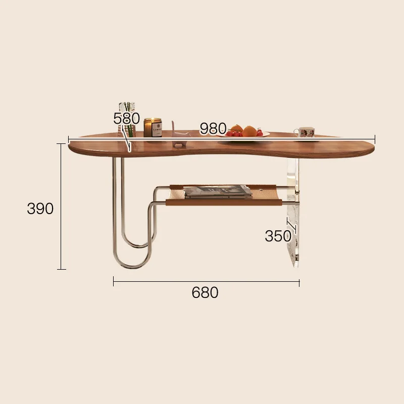 Multi-layer solid wood coffee table creative and simple modern suspended tea table  living room household small table