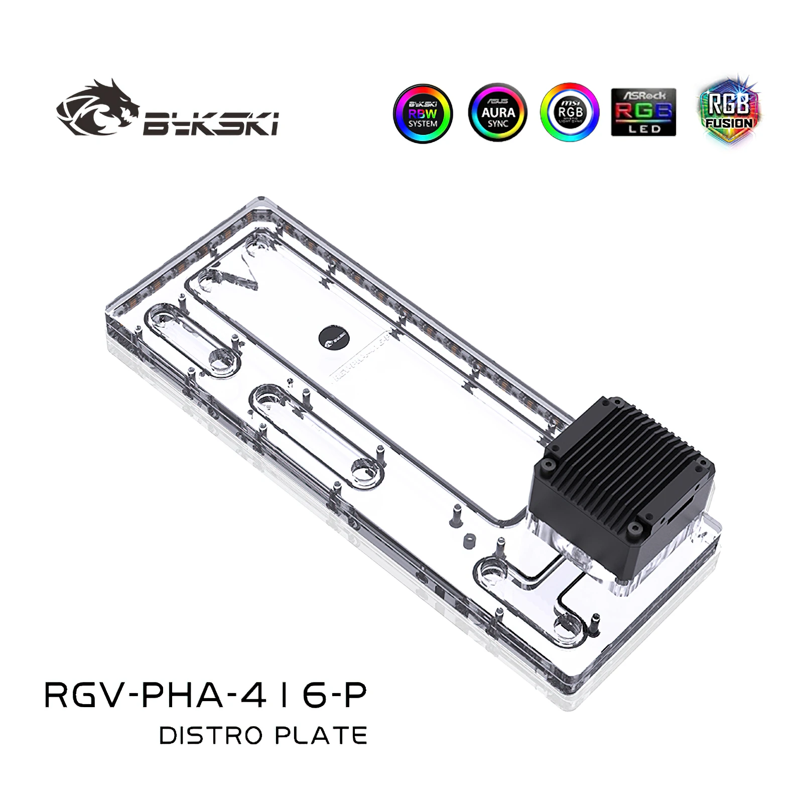 Bykski RGB Water Cooling Distro Plate Reservoir for Phanteks RGV-PHA-416-P Chassis Case RGV-PHA-416-P