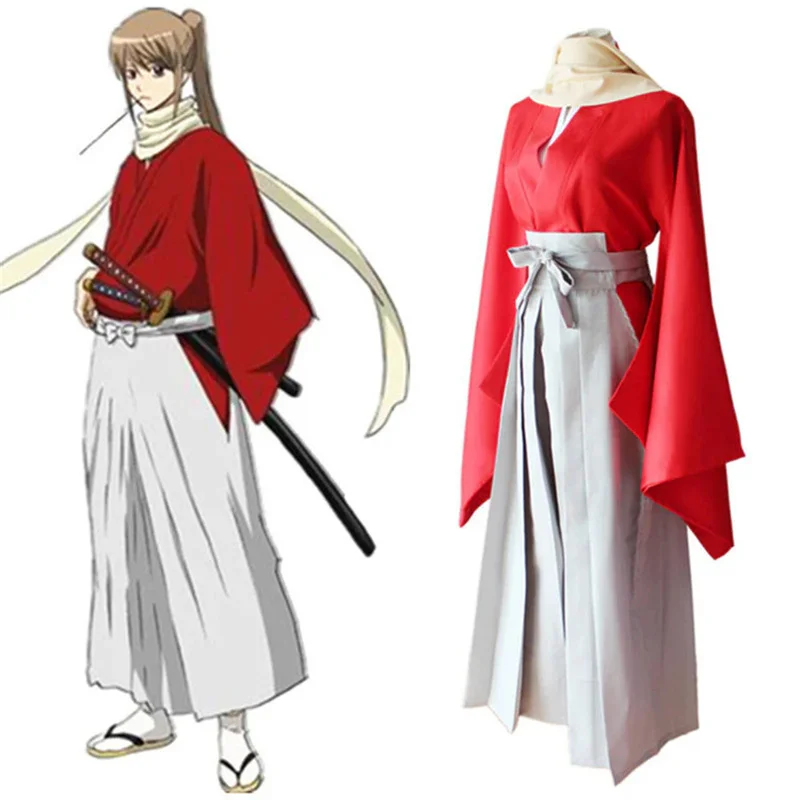 Anime Gintama Silver Soul Cosplay Okita Sougo Kimono Shinsengumi Uniform Halloween Party Outfit Clothing Costume