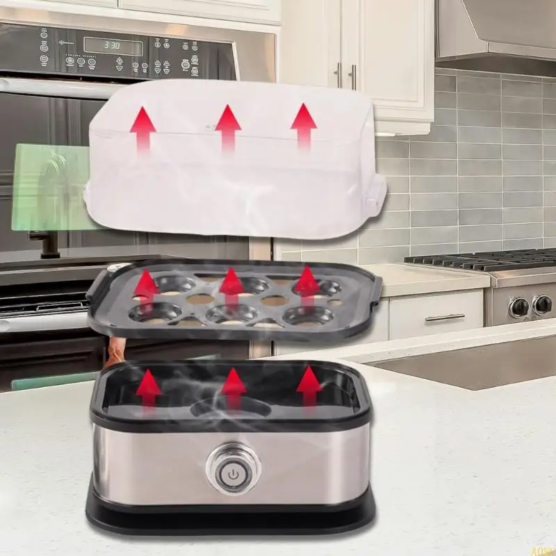 A0NC 우주 절약 계란 보일러 200W 자동 쿠커 6 계란 용량 전기 증기선 다중 기능 부엌 기기