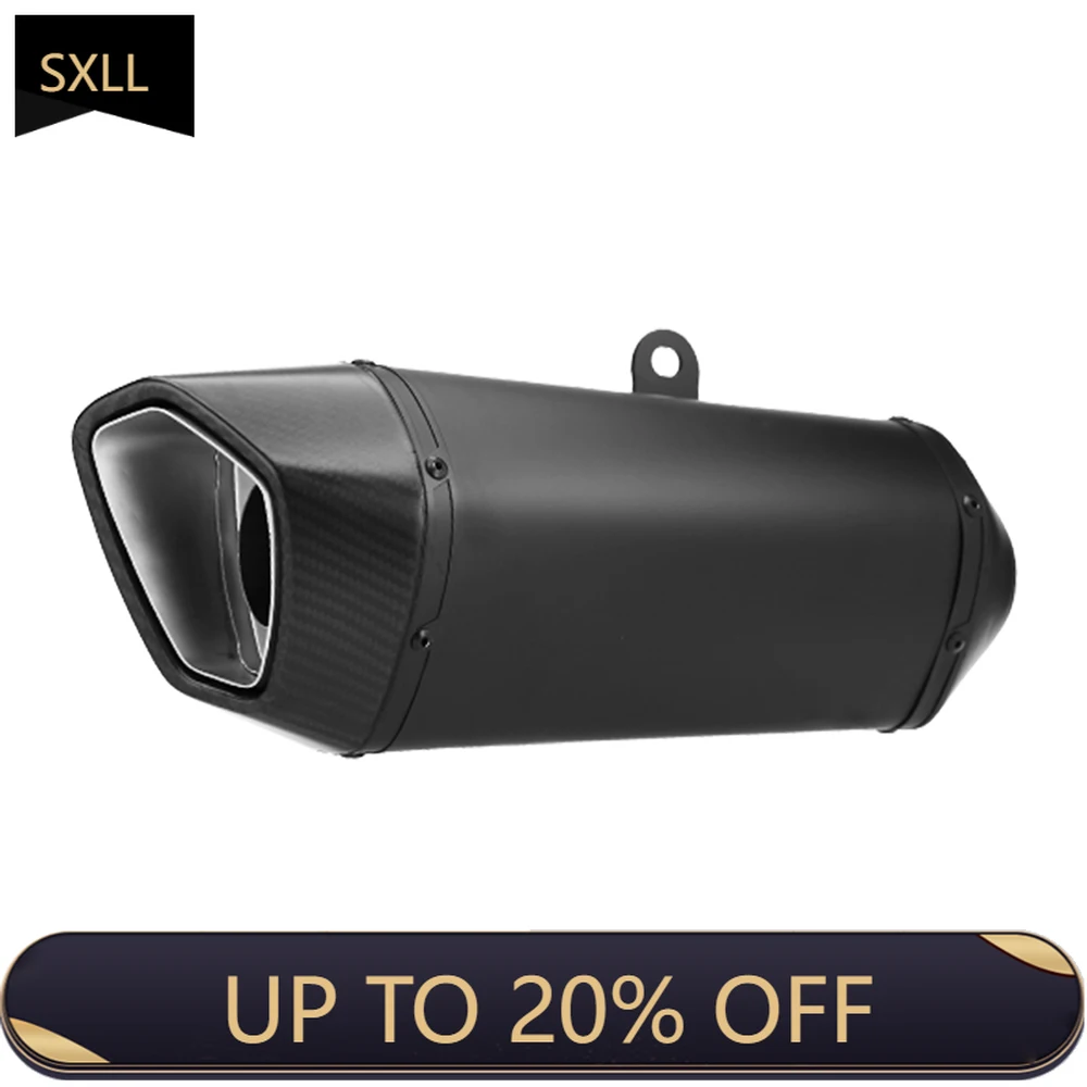 

SXLL 60Mm Universal Carbon Fiber Motorcycle Exhaust Silenciador Racing Accessories for CBR250rr Crf150 Mt03 Mt15 CBR500r Cb750