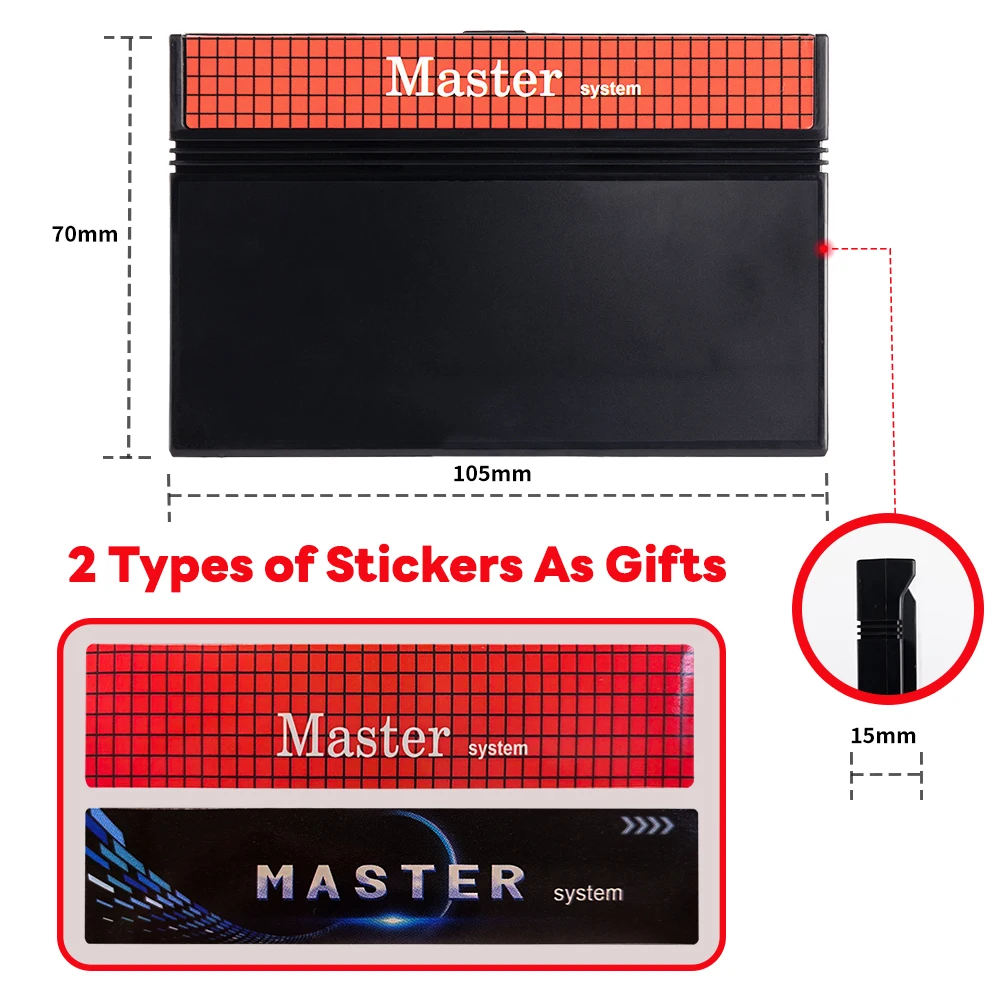 خرطوشة ألعاب Master System 1400 in 1 لـ USA EUR SEGA مع بطاقة TF سعة 8 جيجابايت وبطاقة وحدة تحكم ألعاب النظام الرئيسي #5