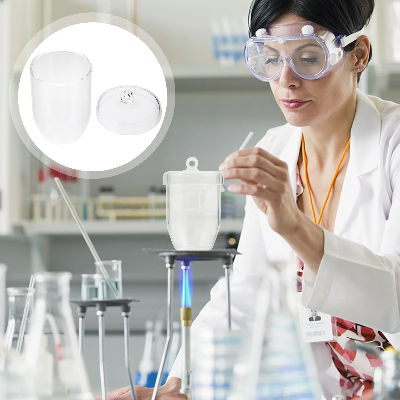 

1Pcs Quartz Foundry Cup Arc-Shaped Flow Opening Crucible for Easy Pouring Metal Smelting Refining High Temp Application