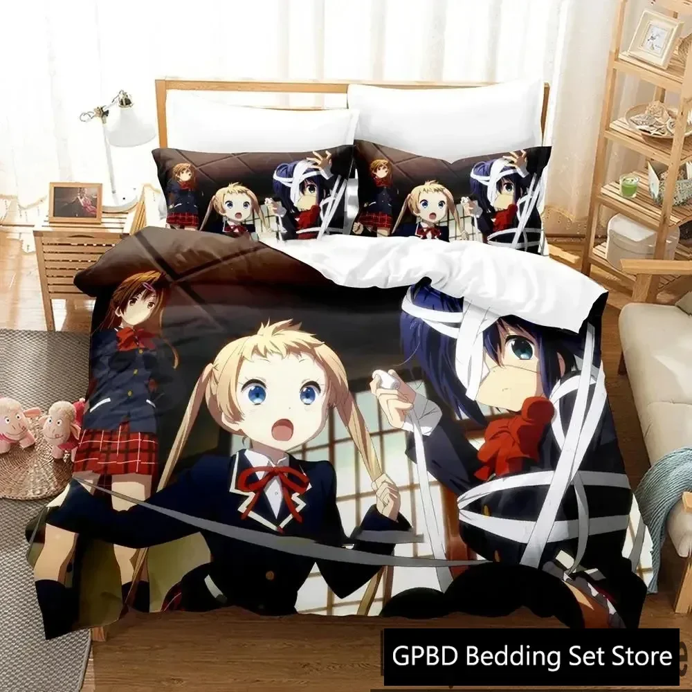 Anime Love, Chunibyo & Other Delusions Bedding Set Boys Girls Twin Queen King Duvet Cover Pillowcase Bed boys Adult