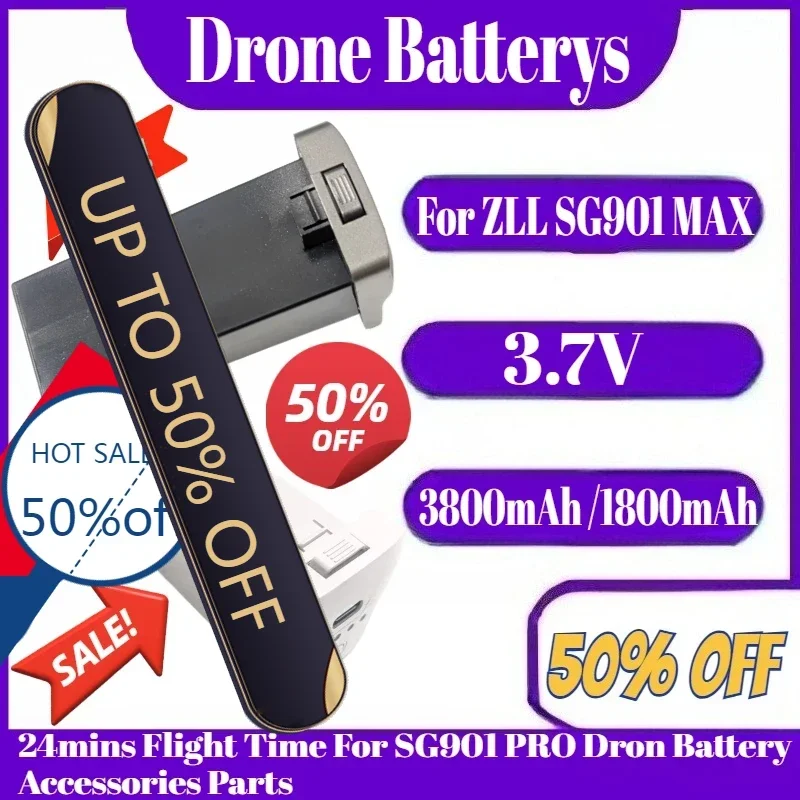 

3.7V 3800mAh For ZLL SG901 MAX Battery 24mins Flight Time 3.7V 1800mAh For SG901 PRO Dron Battery Accessories Parts
